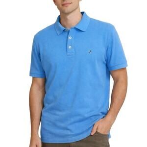 Carolina Herrera Blue Short-Sleeve Polo Shirt